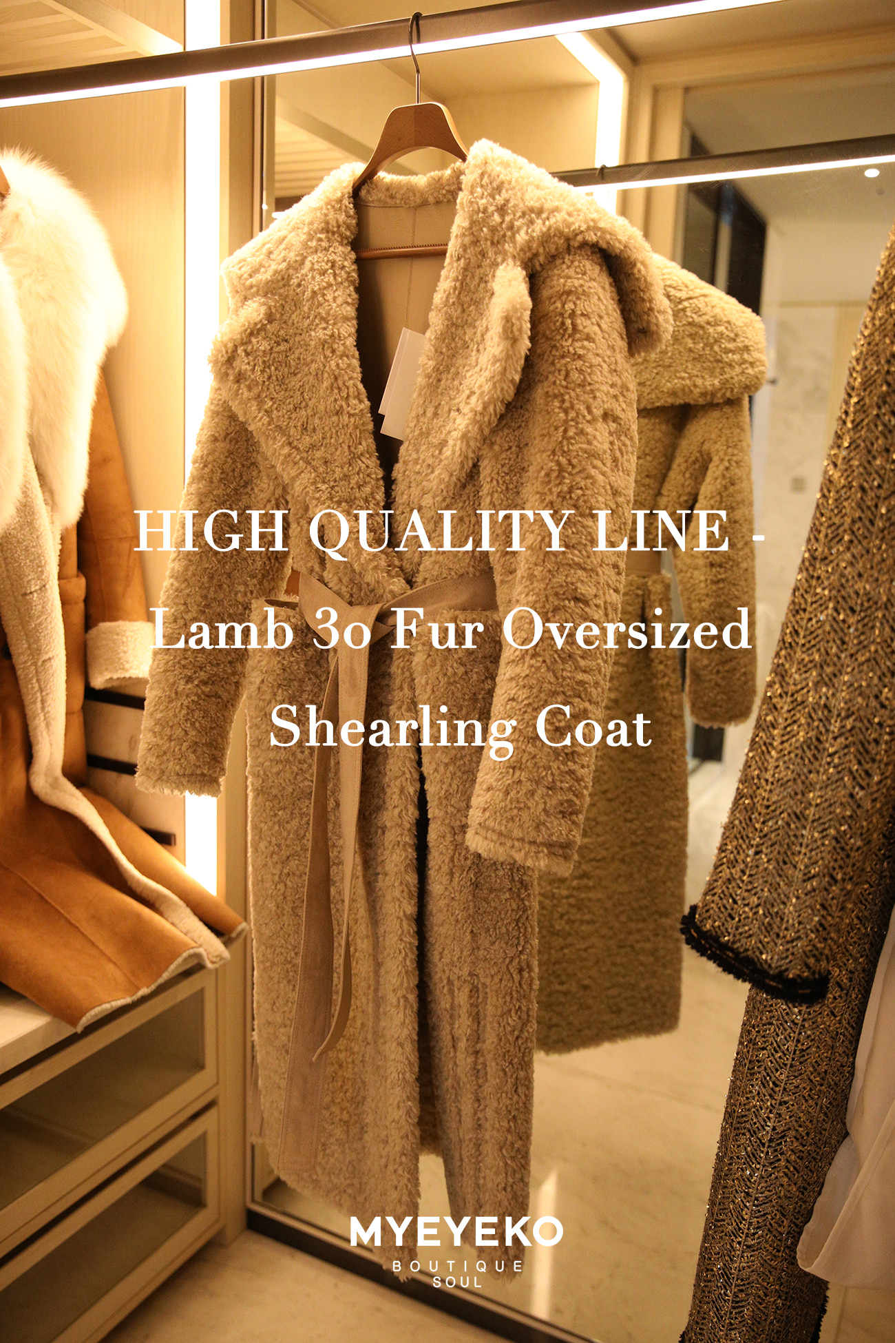 HIGH QUALITY LINE - Lamb 30 Fur Oversized Shearling Coat 2차오더 (12월중순 배송예정)
