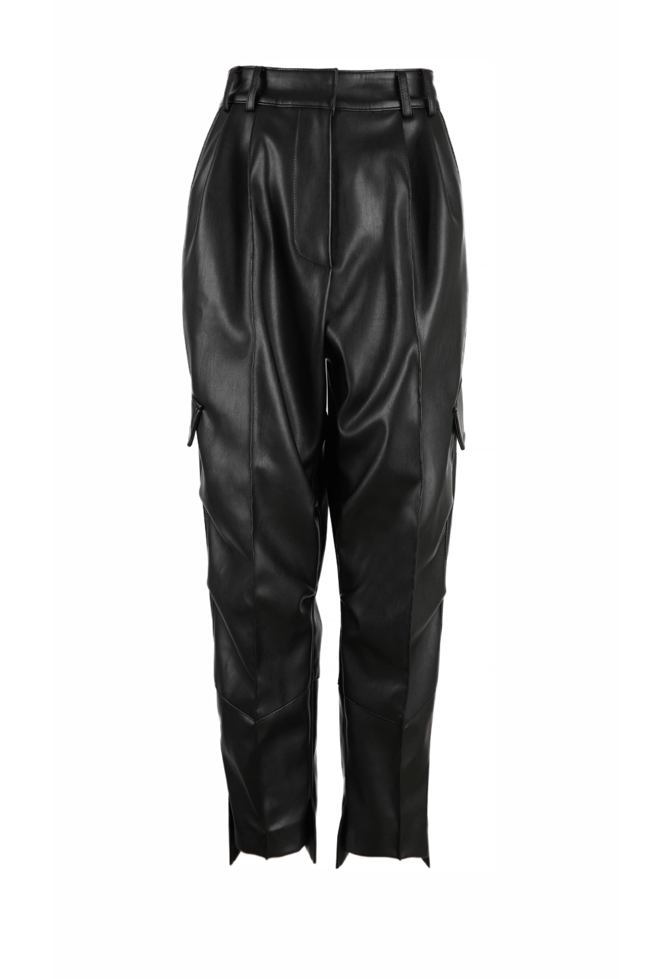 HIGH QUALITY LINE -Hailey high-rise cropped leather trousers