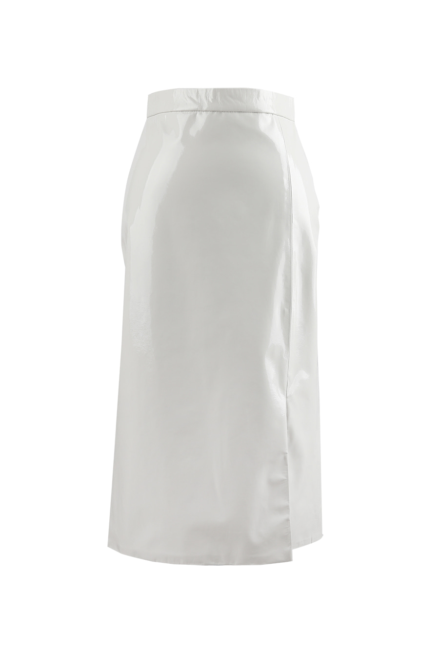 HIGH QUALITY LINE - WHITE LEATHER SKIRT 2019