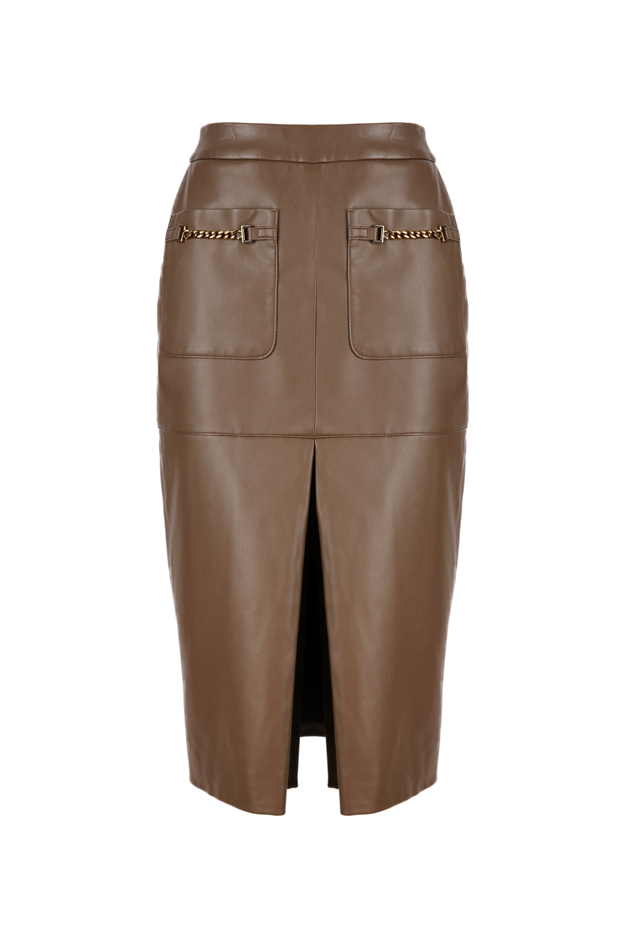 HIGH QUALITY LINE - HIGH QUALITY LINE - Classic hain leather skirt