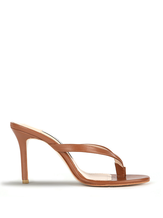 SO BASIC Leather Sandals - Camel Brown