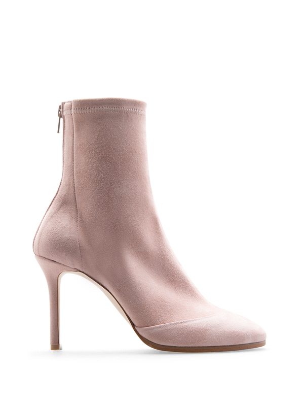 KATE ROUND TOR ANKLE BOOTS - LIGHT PINK SUEDE