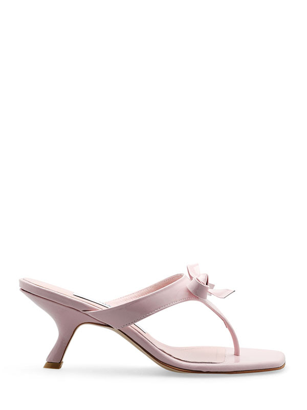 LOULOU BOW MULES - PINK