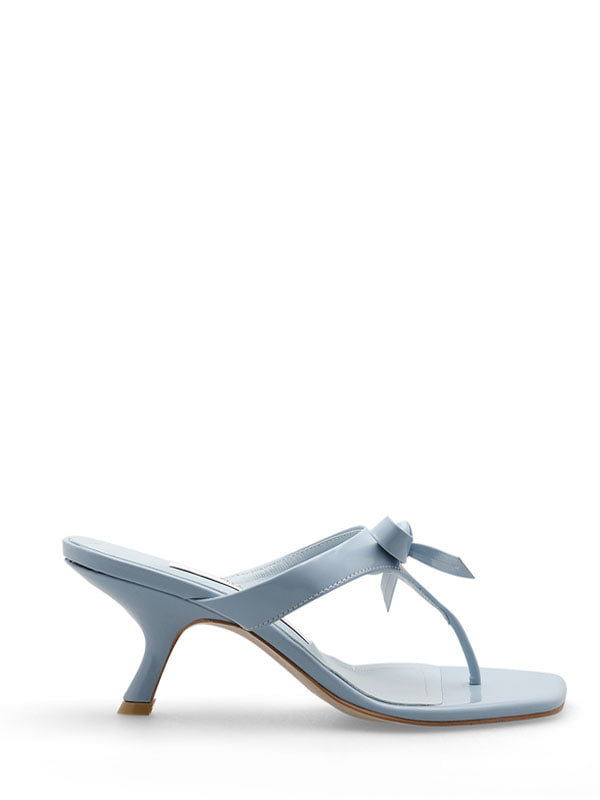 LOULOU BOW MULES - BABY BLUE