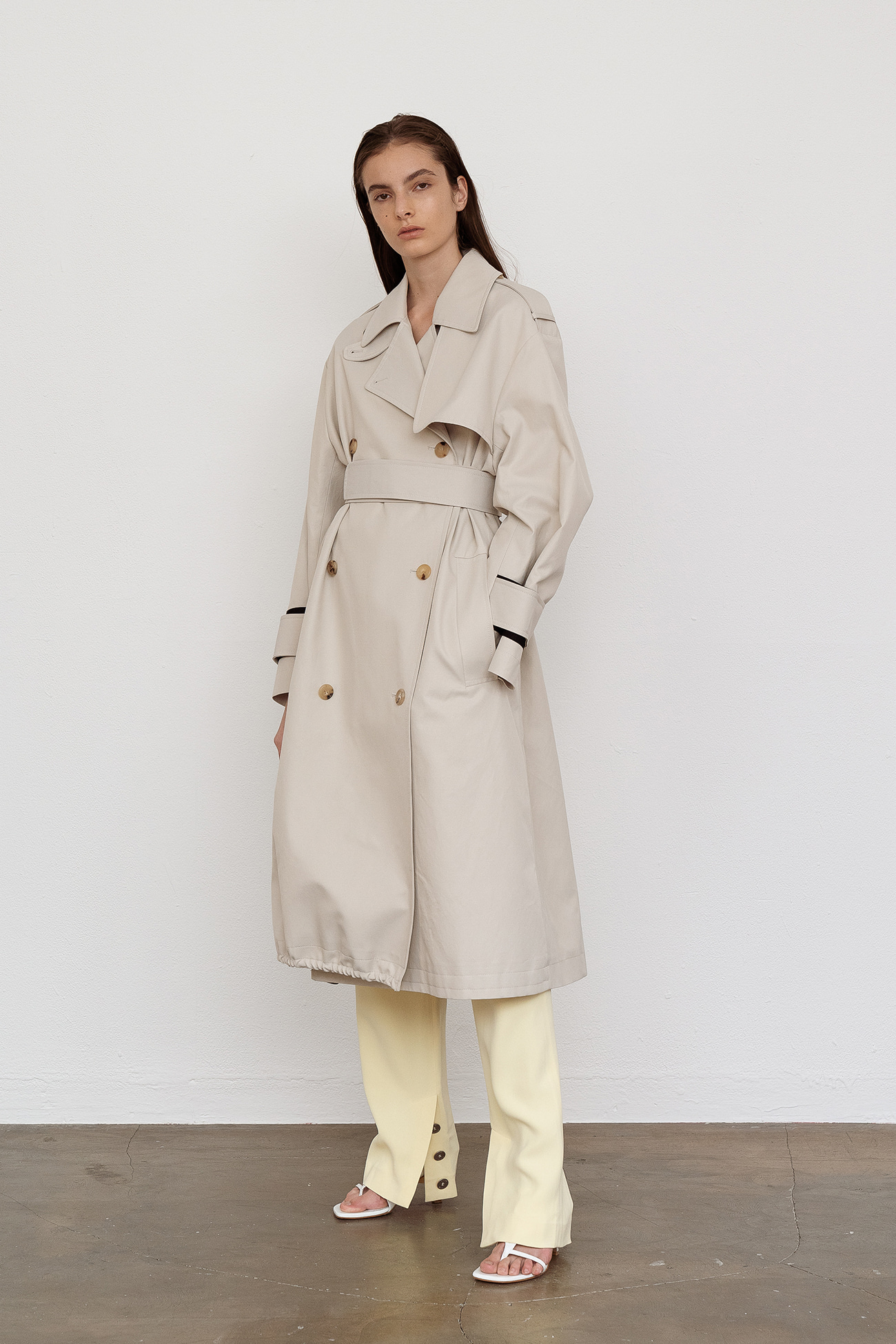 HIGH QUALITY LINE - SPRING TRENCH COAT (BEIGE)