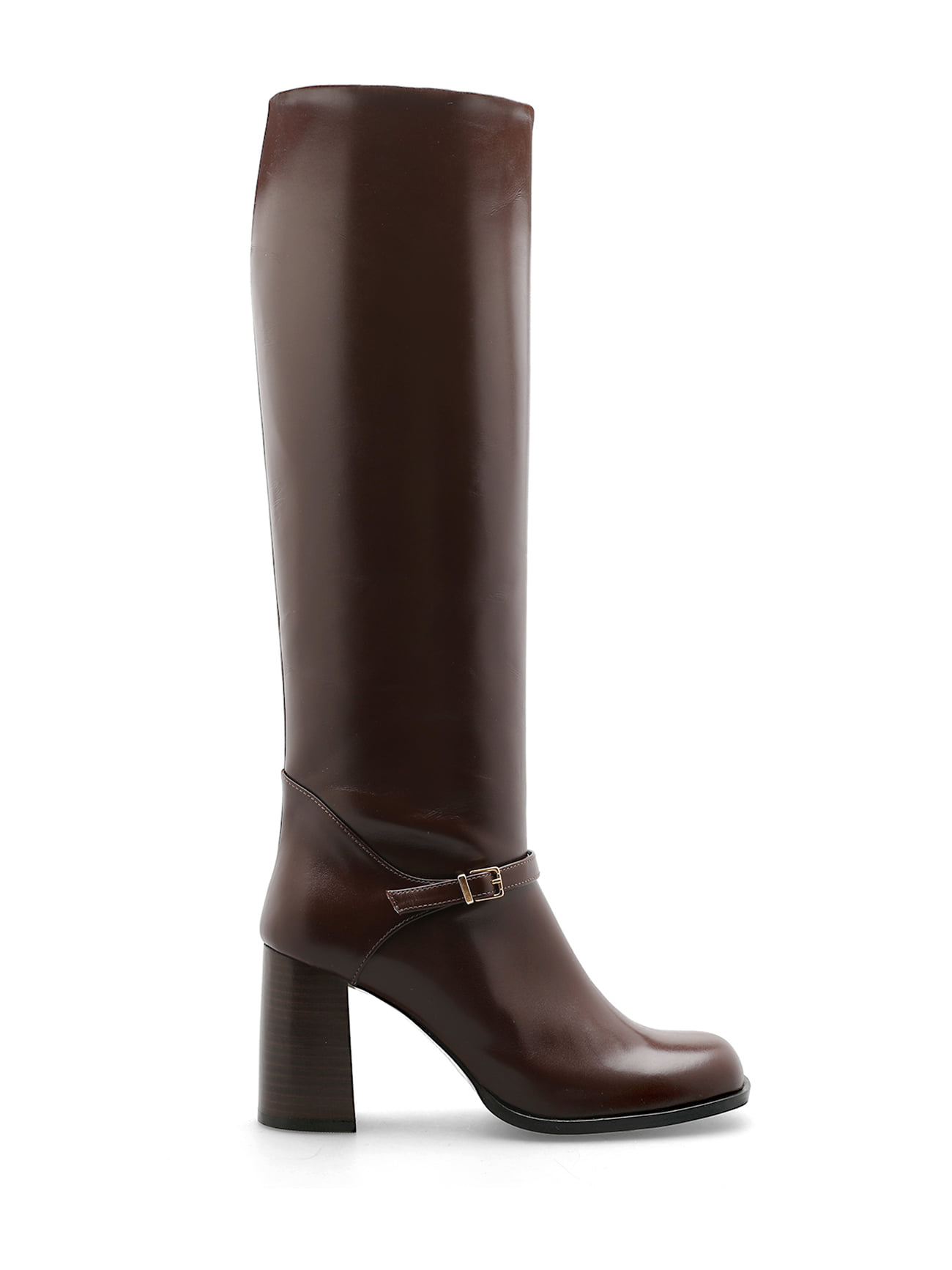 KYLIE DOUBLE SOLE KNEE BOOTS - BROWN