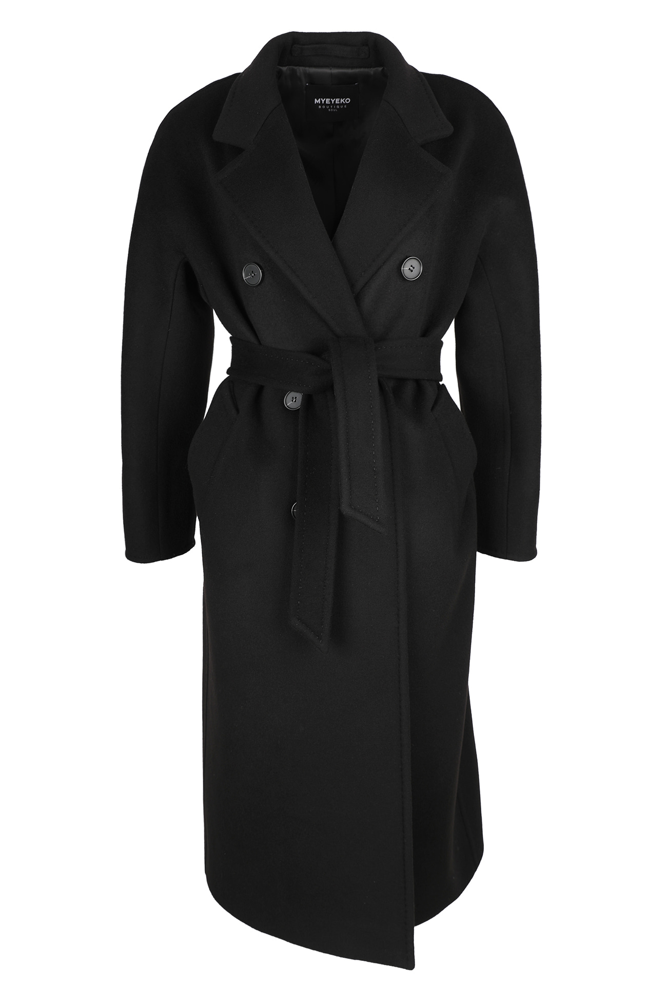 HIGH QUALITY LINE - 램스울 90/캐시미어10 Coat (BLACK)