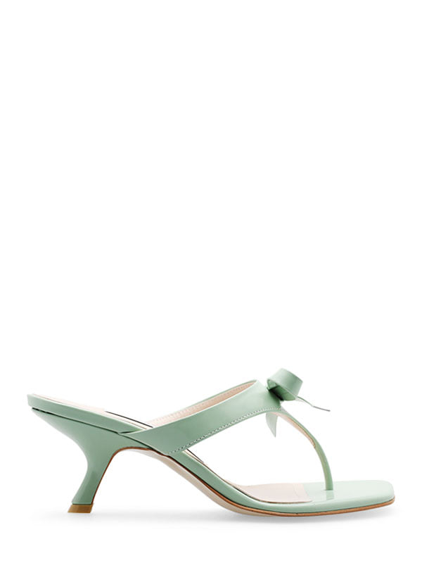 LOULOU BOW MULES - MINT