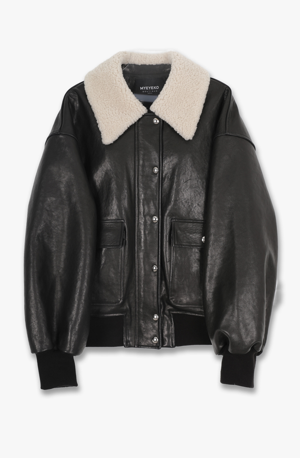 HIGH QUALITY LINE - MYEYEKO 22 Fall/Winter Lamb-Collar LEATHER  JACKET (Vegetable lambskin from ITALY. )