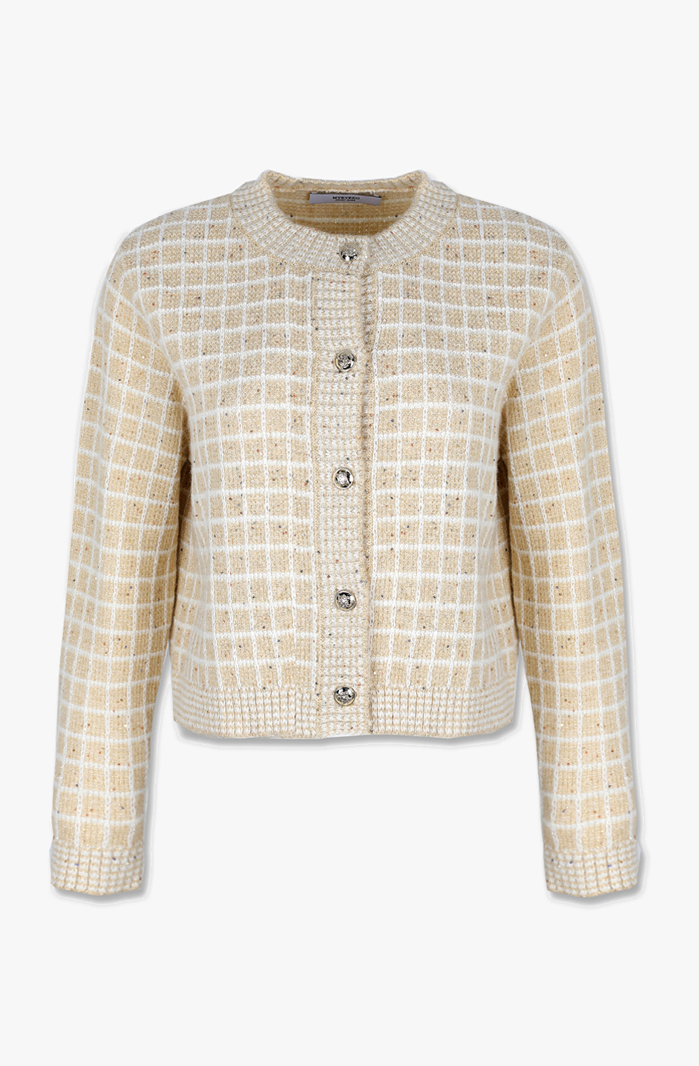 HIGH QUALITY LINE - MYEYEKO 23 EARLY SPRING / BARRIE SEQUIN TWEED KNIT CARDIGAN (GOLD)