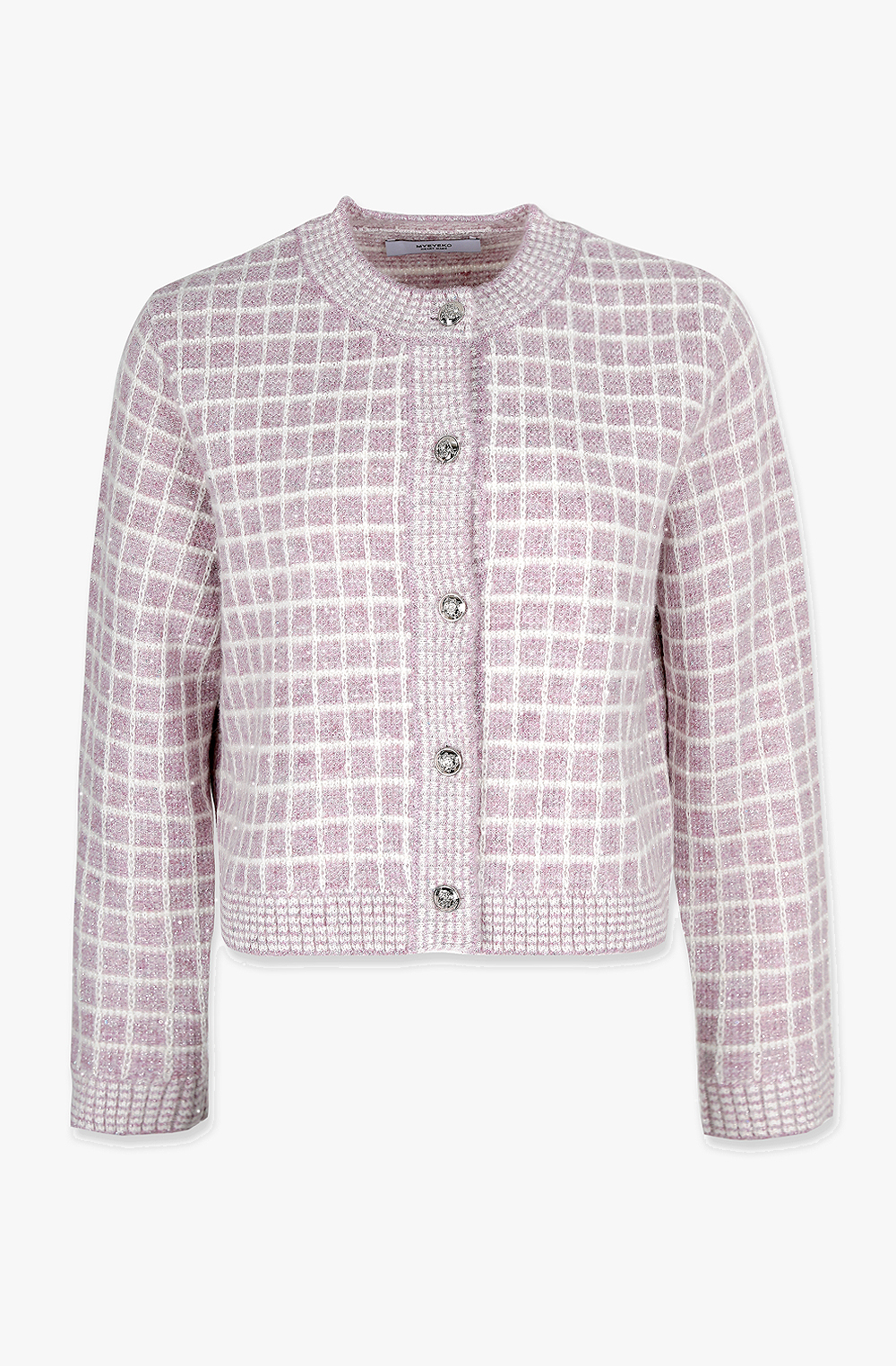 HIGH QUALITY LINE - MYEYEKO 23 EARLY SPRING / BARRIE SEQUIN TWEED KNIT CARDIGAN (LAVENDER PINK)