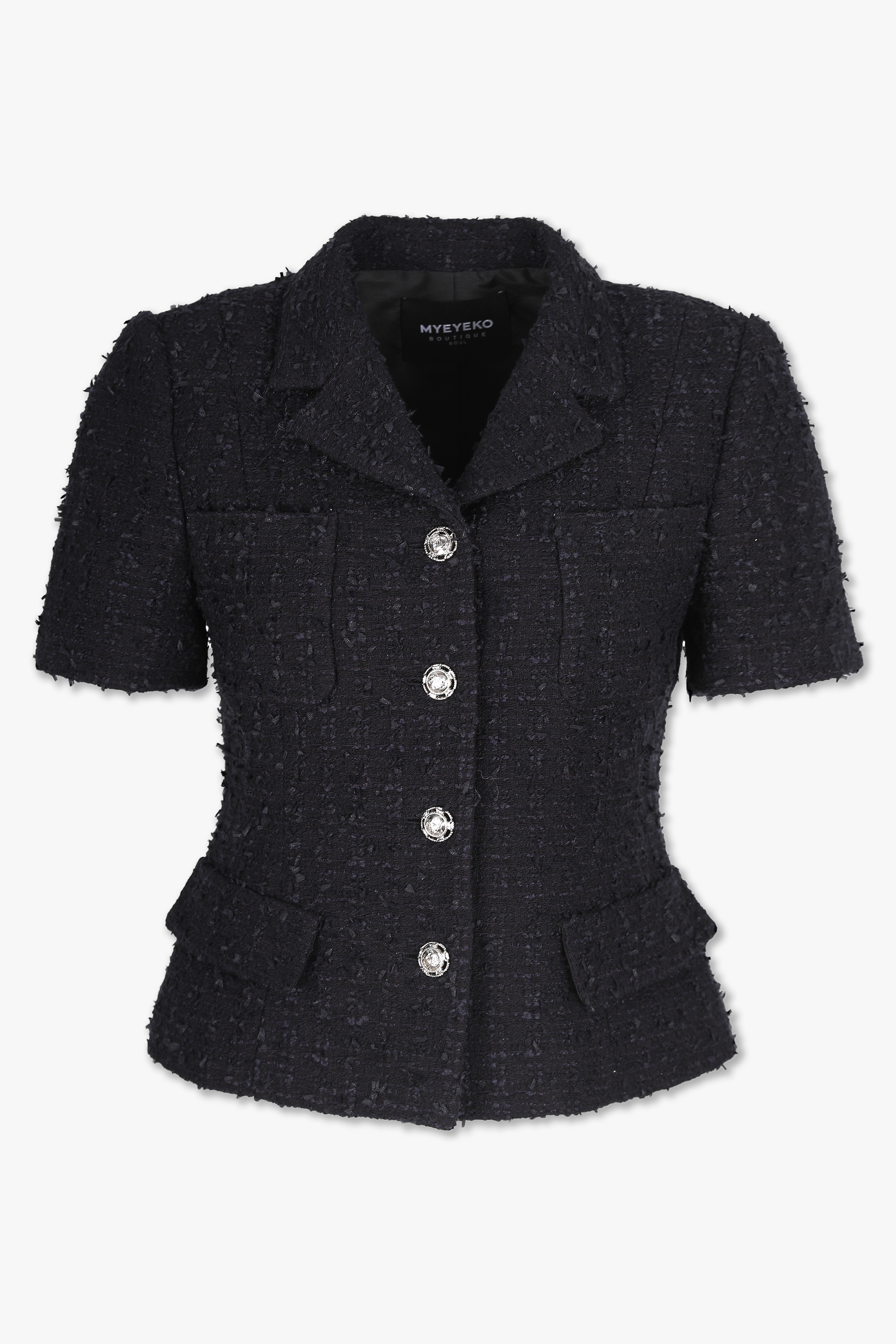 HIGH QUALITY LINE - 23 SPRING/SUMMER - GRACE TWEED JACKET (Fabric by, Made in JAPAN) Deep Navy