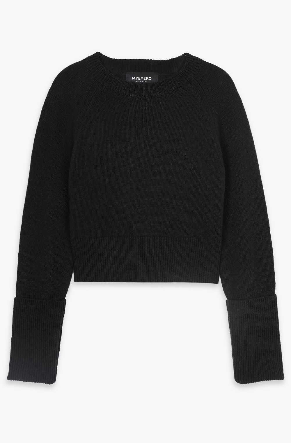 HIGH QUALITY LINE - Miuccia Warmer Cropped Knit Top (BLACK) 2차 예약 오더