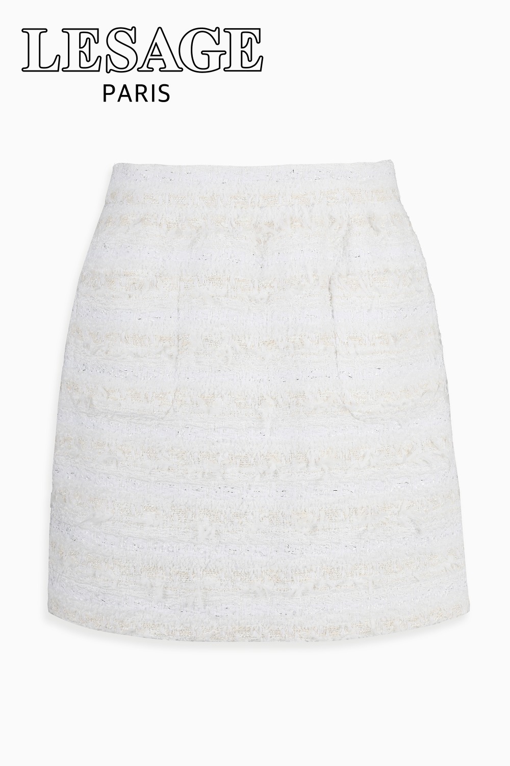 HIGH QUALITY LINE - Camellia LESAGE Tweed Mini Skirt (Fabric by LESAGE, Made in FRANCE)