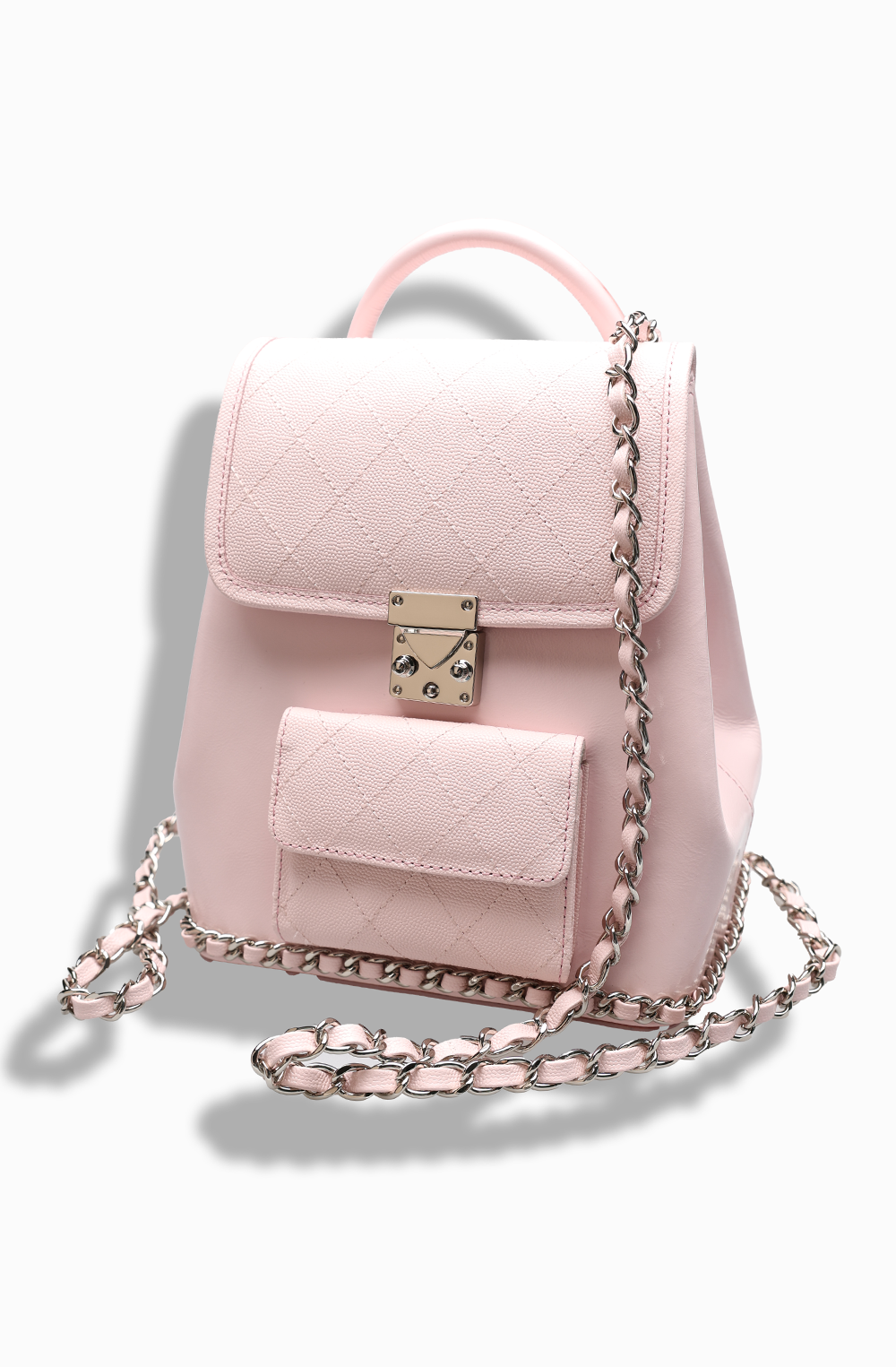 Myeyeko Exclusive Line - AUDREY Backpack / Pink &amp; Silver
